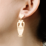 Matte Vase Dangle Earrings – Minimalist Artistic Jewelry - Image 4