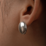 Half Sphere Silver Stud Earrings – Minimalist Ball Design - Image 4