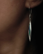 Peacock Enamel Dangle Earrings – Blue & Green Elegance - Image 3