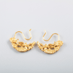 Gold-Colored Ornamental Ethnic Earrings – Traditional Handmade Jewelry - Image 4
