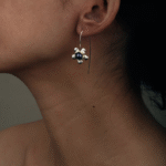 Sterling Silver Spring Floral Hoop Earrings – Elegant Flower Jewelry - Image 3