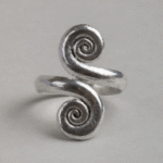 Spiral Silver Coil Ring – Chunky Swirl Design - Image 4