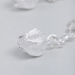Silver Flower Dangle Earrings – Elegant Floral Jewelry - Image 4