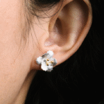 Sterling Silver Petal Flower Stud Earrings – Elegant Floral Jewelry - Image 3