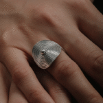 Oval Spiral Silver Ring – Vintage Swirl Design - Image 4